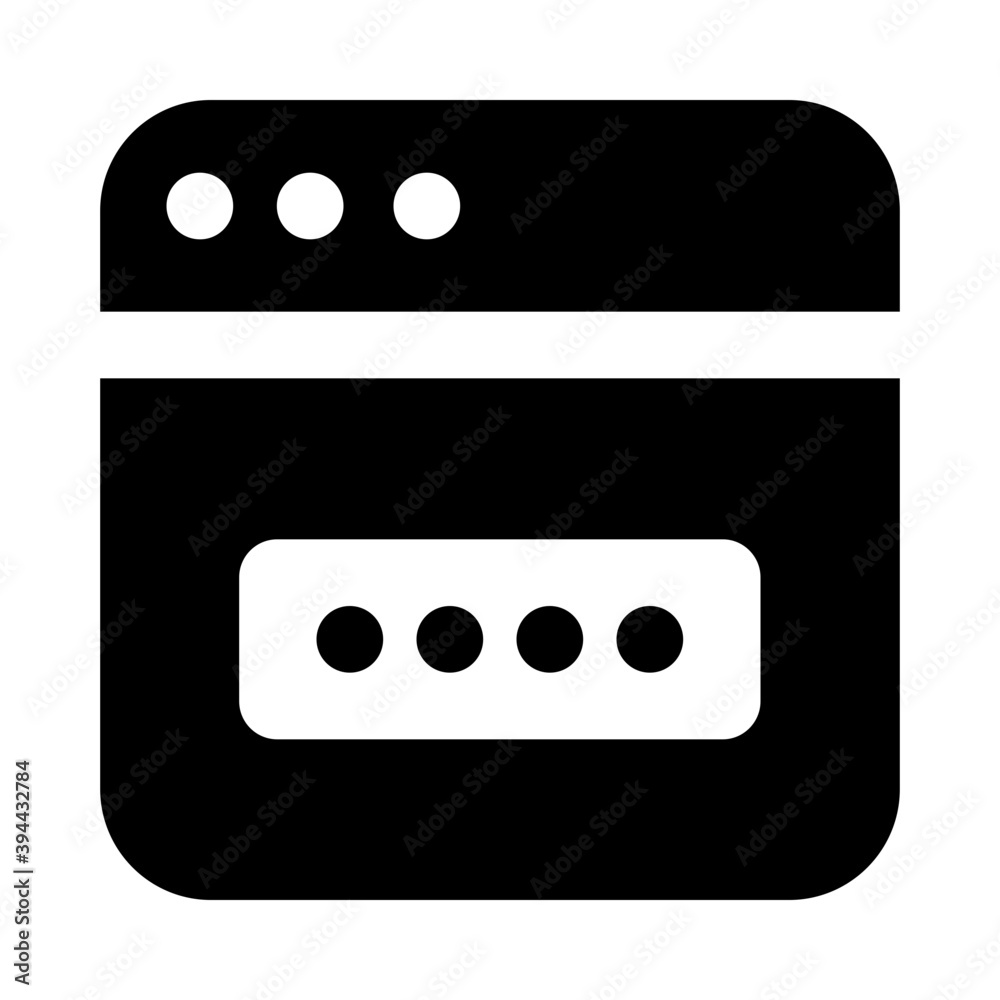 Password on web page showing concept of secure website icon
Password on web page showing concept of secure website icon