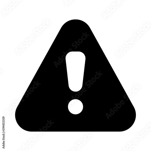 An icon design of caution sign in solid vector design 