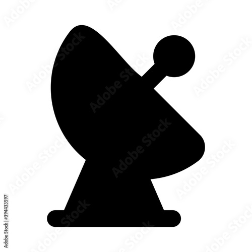  An editable vector style of parabolic dish, broadcasting satellite dish 