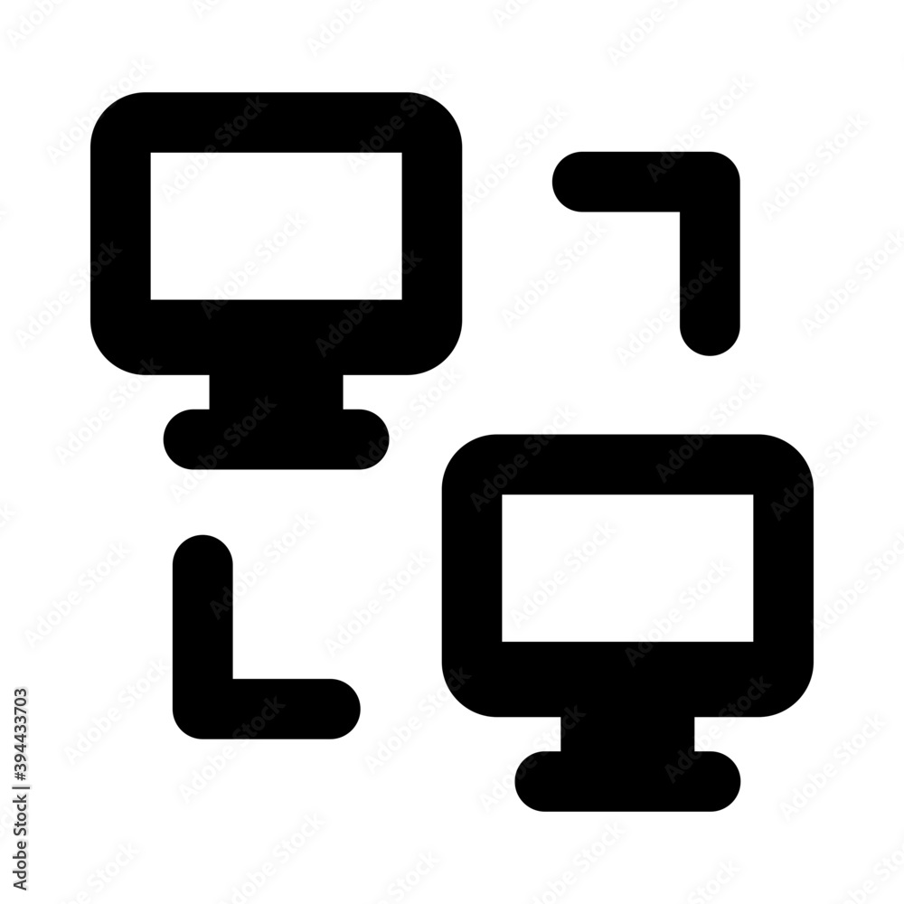 Pc to pc connection, concept of lan network icon
Pc to pc connection, concept of lan network icon