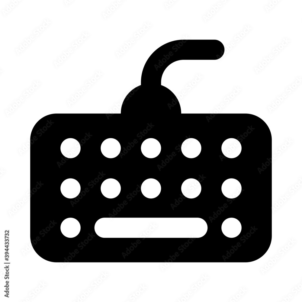 Keyboard icon, computer accessory in editable style
Keyboard icon, computer accessory in editable style