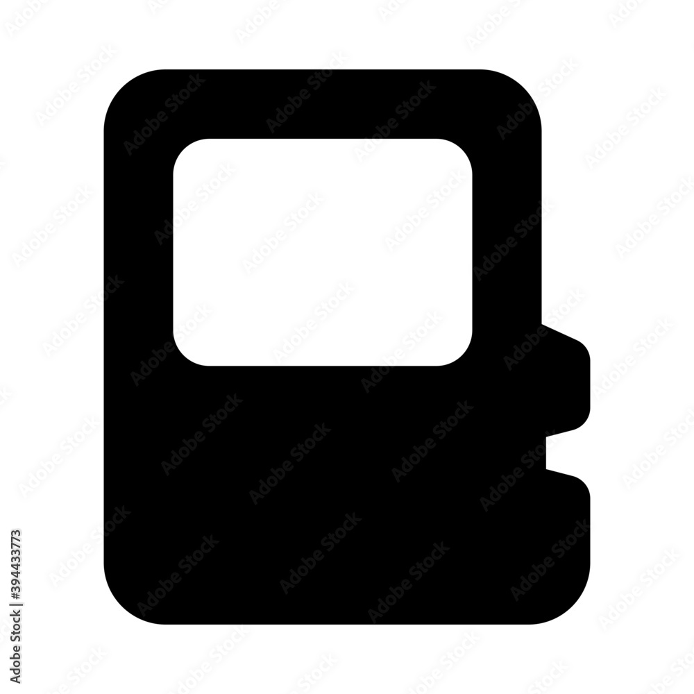 Sd card storage in solid vector style, memory card
Sd card storage in solid vector style, memory card