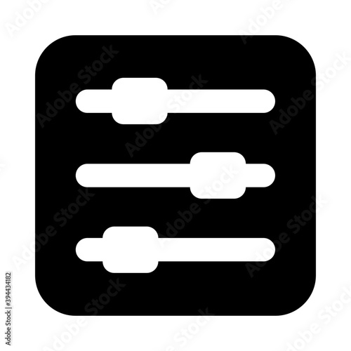 
Sound equalizer vector, sound controller in solid style 
