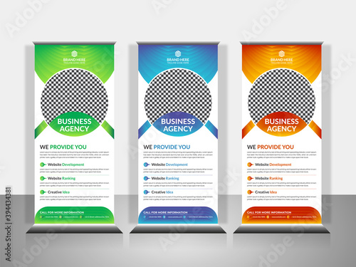 Roll up banner stand template design,banner layout, advertisement, pull up, vector,x-banner, flag-banner