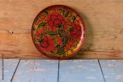 plate with flowers