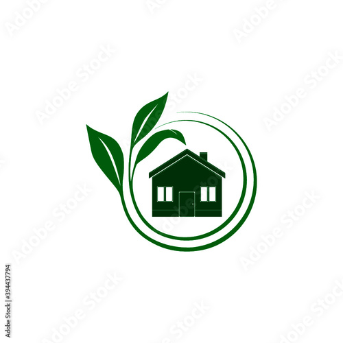 Green House logo isolated on white background photo