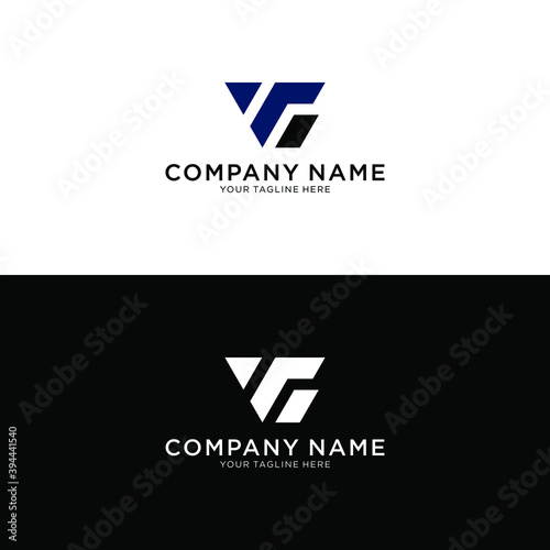 logo modern v t creative abstract identity company