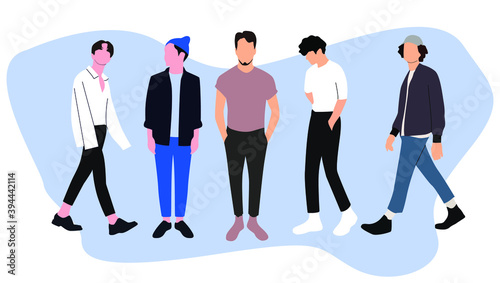 Korean man fashion to go to the campus or date also boy band style