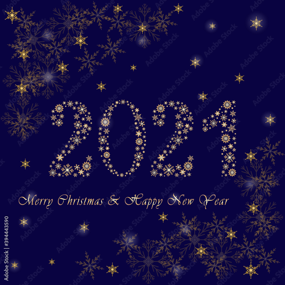 Greeting card with gold snowflakes.Cristmas dark blue background.New year them.Christmas collection. Vector illustration Greeting card with gold snowflakes.Cristmas dark blue background.New year them.Christmas collection. Vector illustration