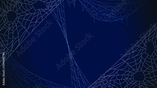 Spider Web On Dark Background Halloween Design Elements Spooky Scary Horror Decor Vector