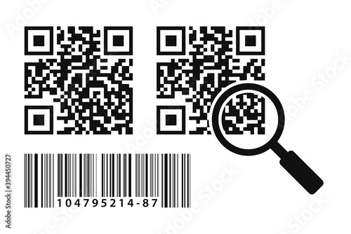 bar qr code with zoom glass