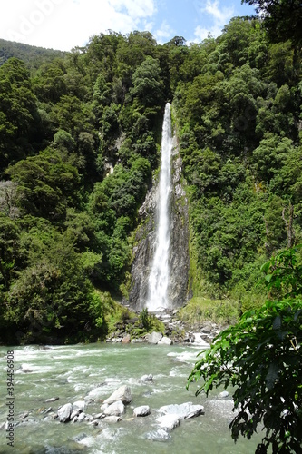 Waterfall in New Zealand.