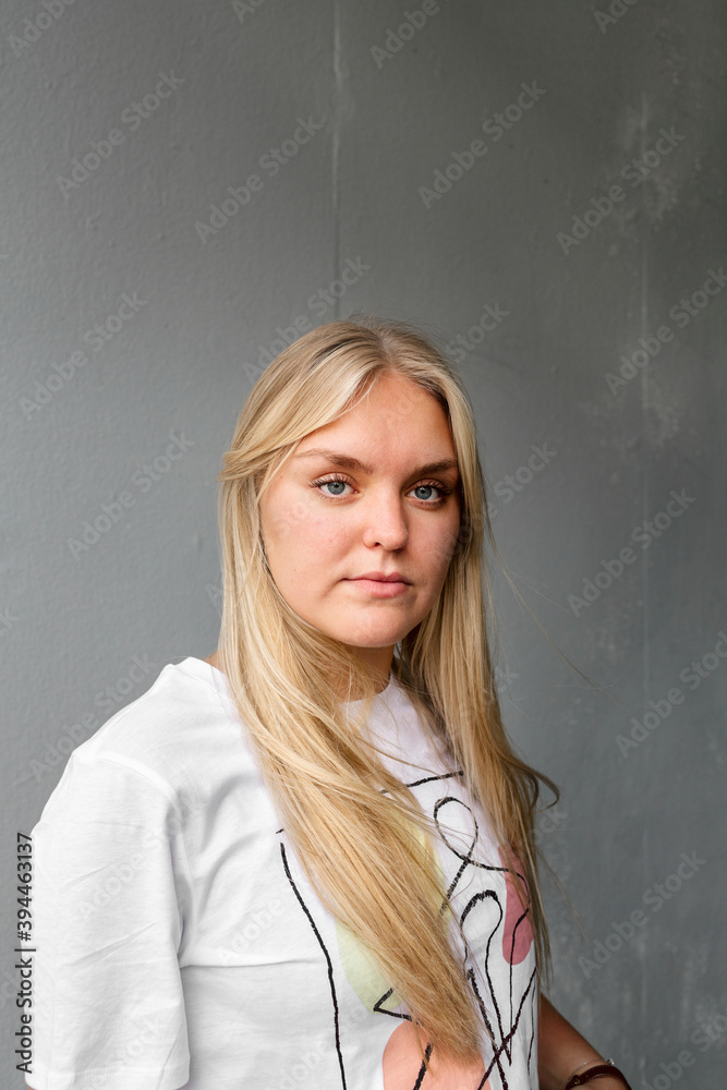 Young woman looking at camera, Sweden Young woman looking at camera, Sweden