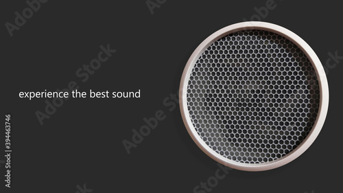 speaker on black background experience the best sound