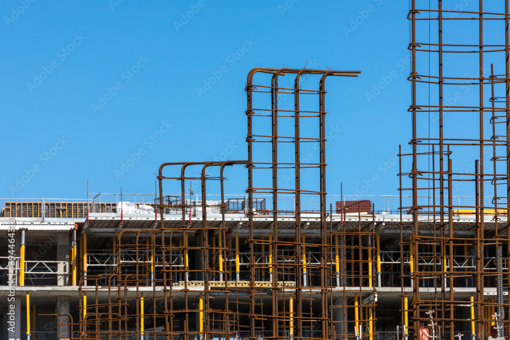 Low rise building construction site Low rise building construction site