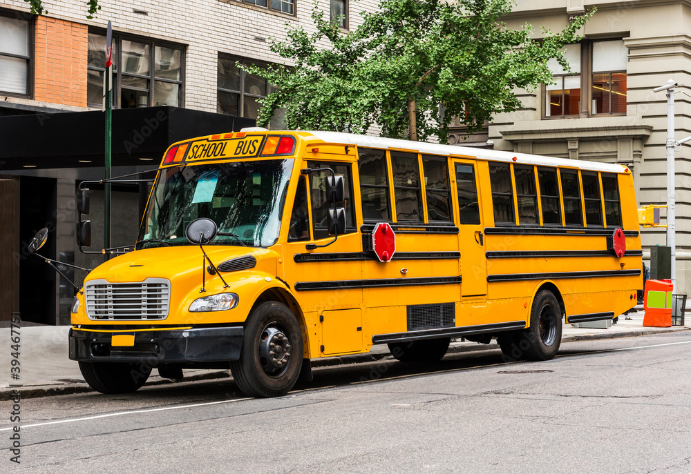 School Bus in Manhattan, New York City. Stock Photo | Adobe Stock
