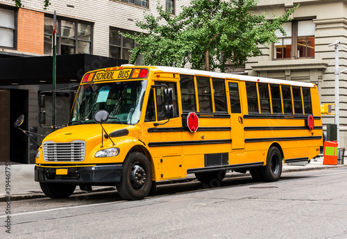 School Bus in Manhattan, New York City.