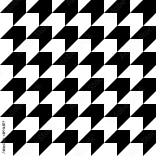 Black and white houndstooth seamless pattern. Minimal design geometric background. Vector illustration