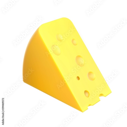 Realistic cheese isolated on white background. Vector illustration. EPS10.	