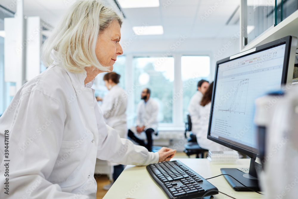 Woman working in laboratory, Sweden Woman working in laboratory, Sweden