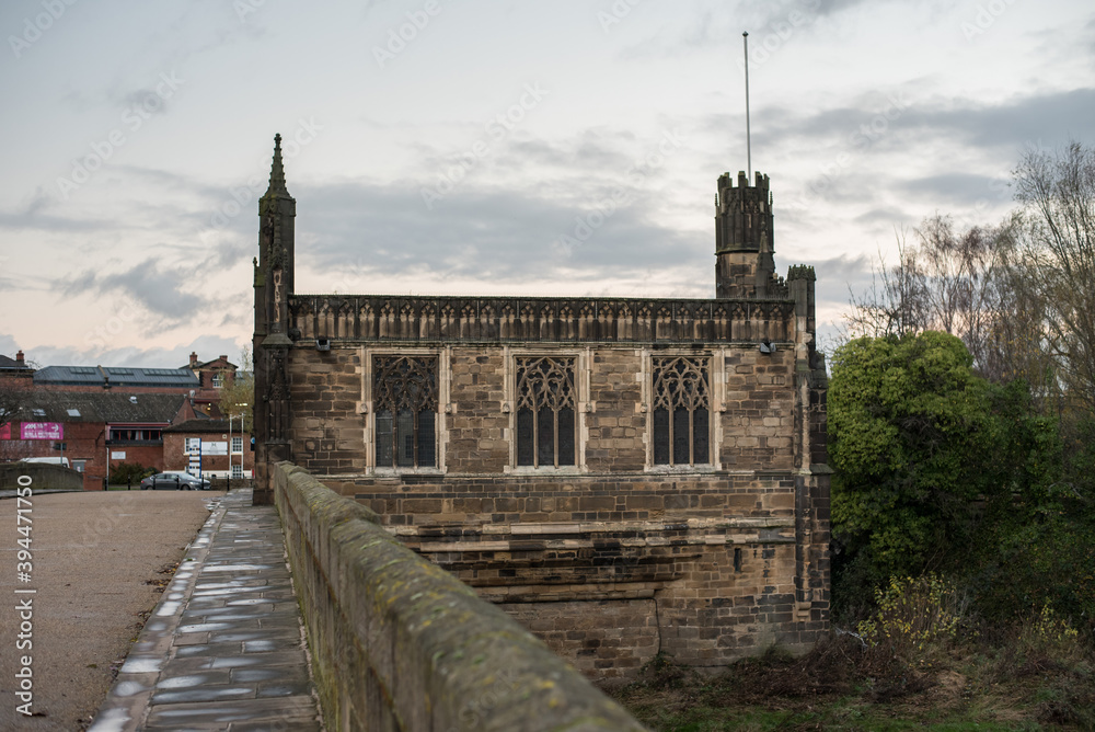 Side view of the Chantry Chapel of St Mary the Virgin, Wakefield, United Kingdom.