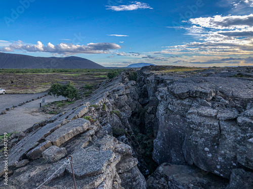 Canvas Print Tectonic plates in iceland