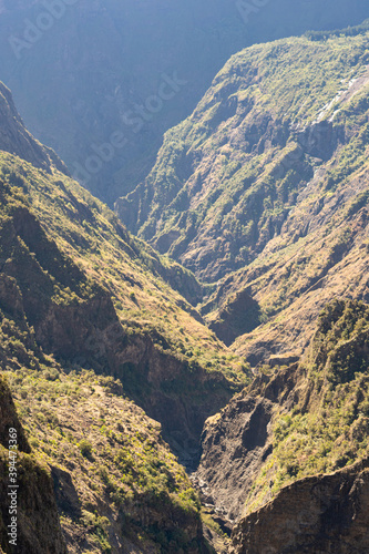 landscape with mountains in Reunion