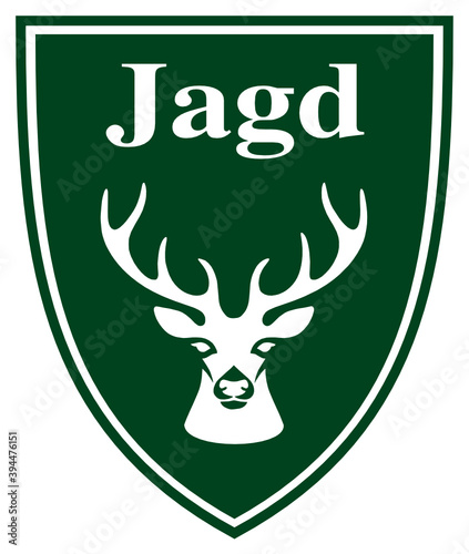 Jagd Aufkleber, Vorlage Schild