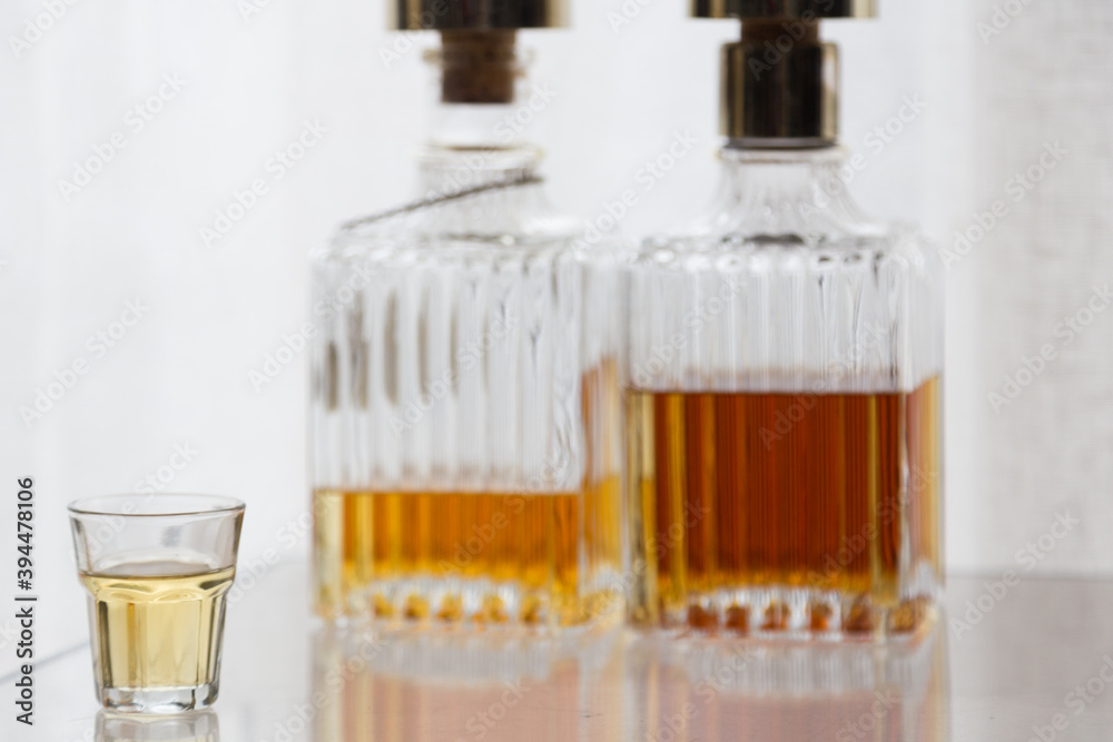 Alcoholic spirits and drinks concept background, with copy space Alcoholic spirits and drinks concept background, with copy space