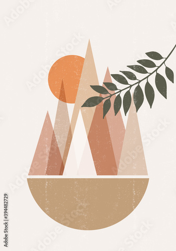 Abstract Sun print boho minimalist printable wall art
