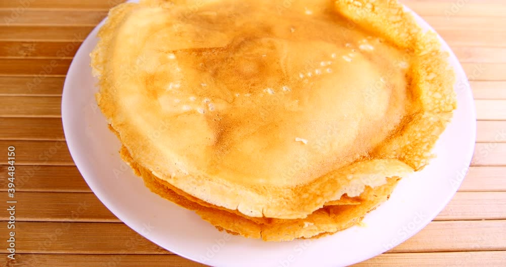 pancakes pastries on a plate appetizing and delicious look