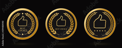 Gold laurel wreath or laureate wreath as award