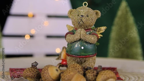 Close up shot of сhristmas decorations