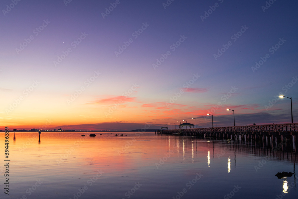 Sun Rising, Calm morning, The Pier