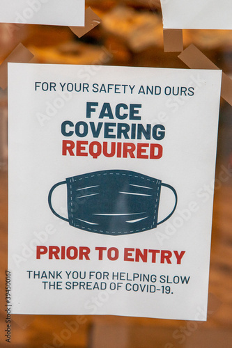 Generic Face Covering Warning Sign
