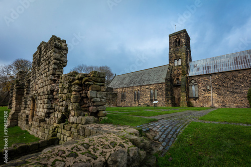 Jarrow, Tyne and Wear, United Kingdon, 28th November 2019, View of Saint Pauls Monastery photo