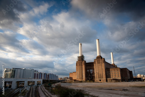 View of Battersea Power Station before major redevelopment, Battersea, London, UK - March 2013 photo