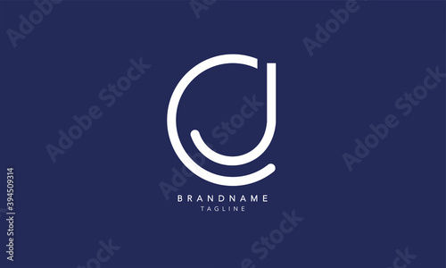 Alphabet letters Initials Monogram logo CJ, JC, C and J