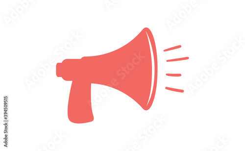Megaphone, Loudspeaker cartoon vector illustration. Alert and announcement symbol.