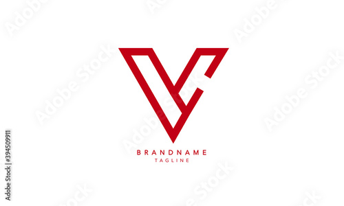 Alphabet letters Initials Monogram logo VC, CV, V and C