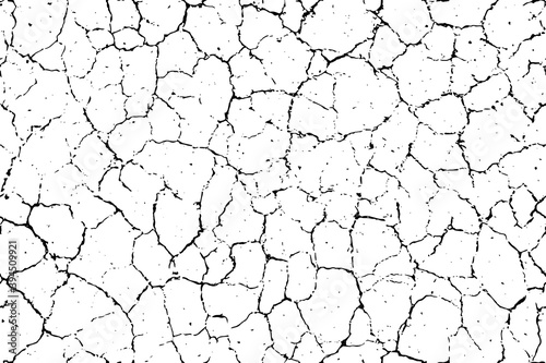 Cracks seamless pattern. Cracking background. Crack marble texture. Abstract grunge urban for overlay effect. Cracked texture. Modern stylish crackle for design prints. Distressed asphalt. Vector  photo