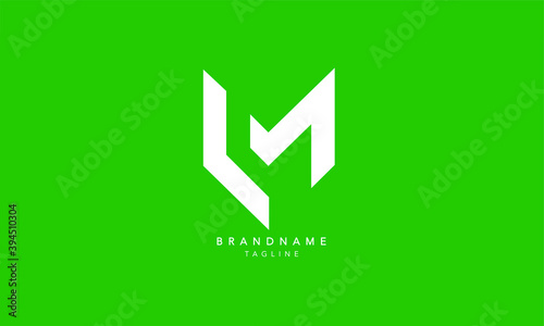 Alphabet letters Initials Monogram logo LM, ML, L and M