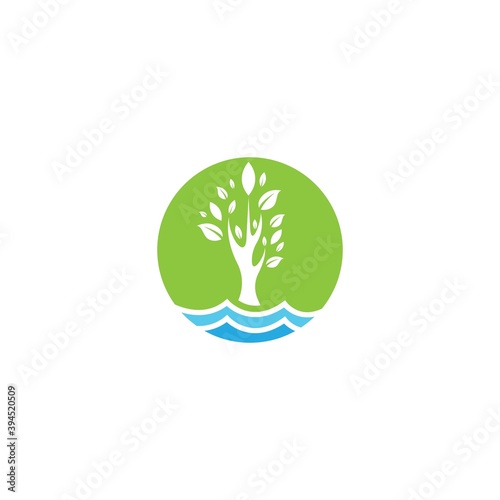 Tree leaf vector logo design