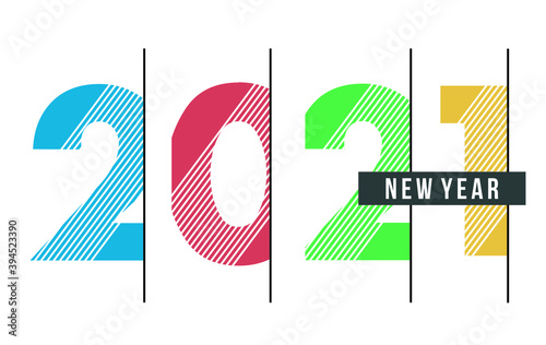 New Year Typogaphy for t shirt or Advertising photo