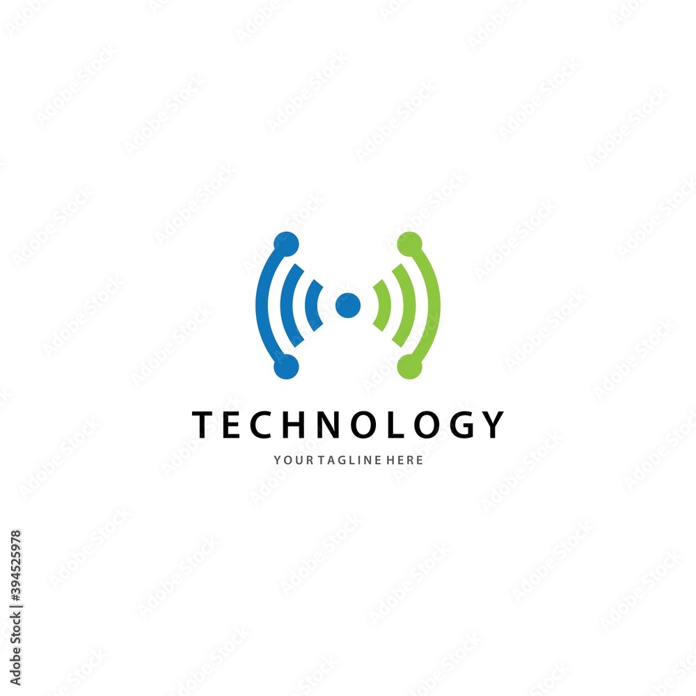 Technology logo template