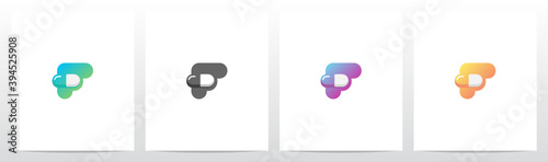 Capsule On Letter Logo Design F