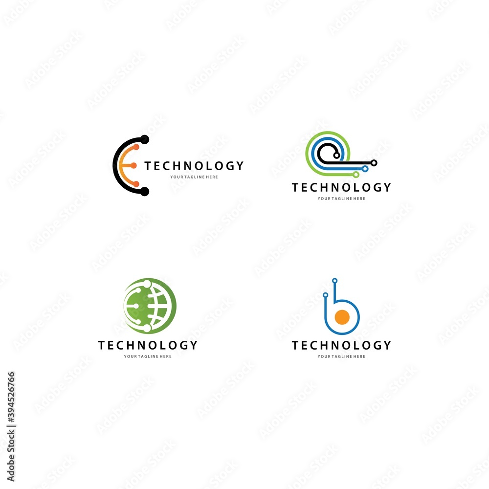 Technology logo template Technology logo template