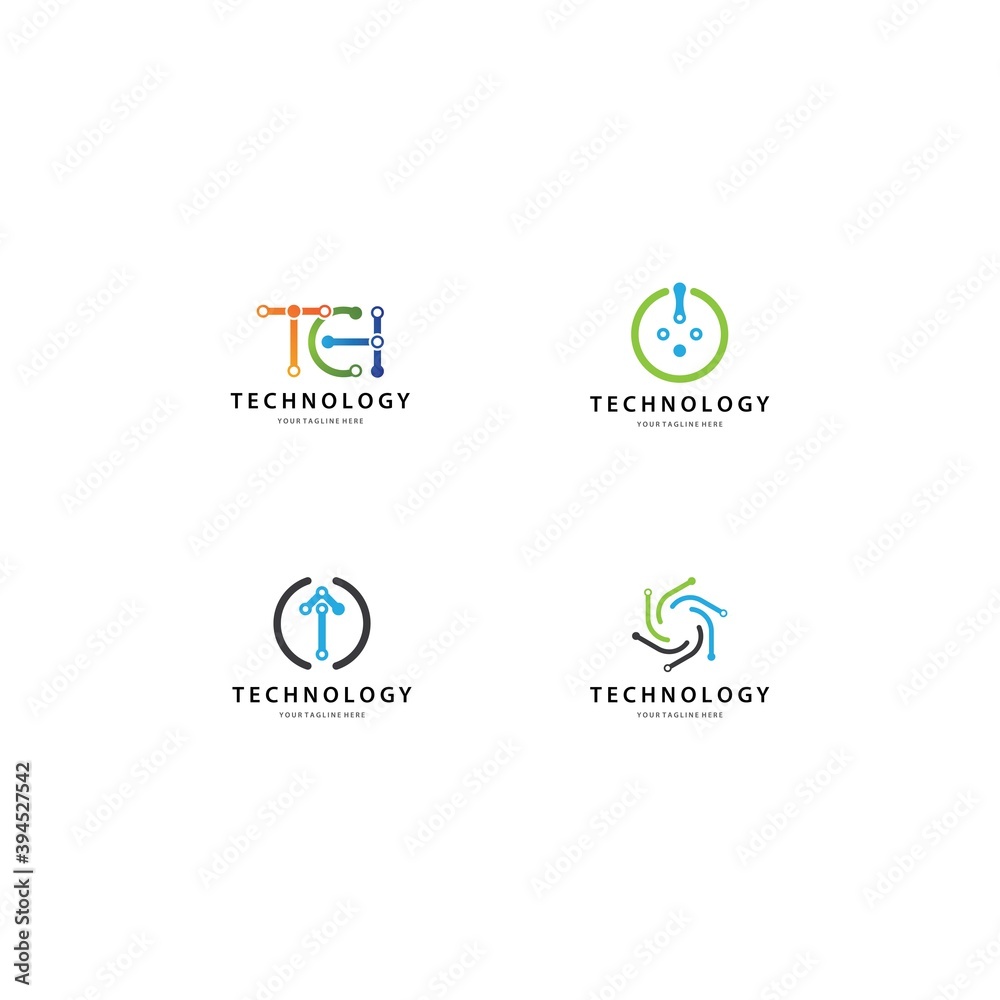 Technology logo template