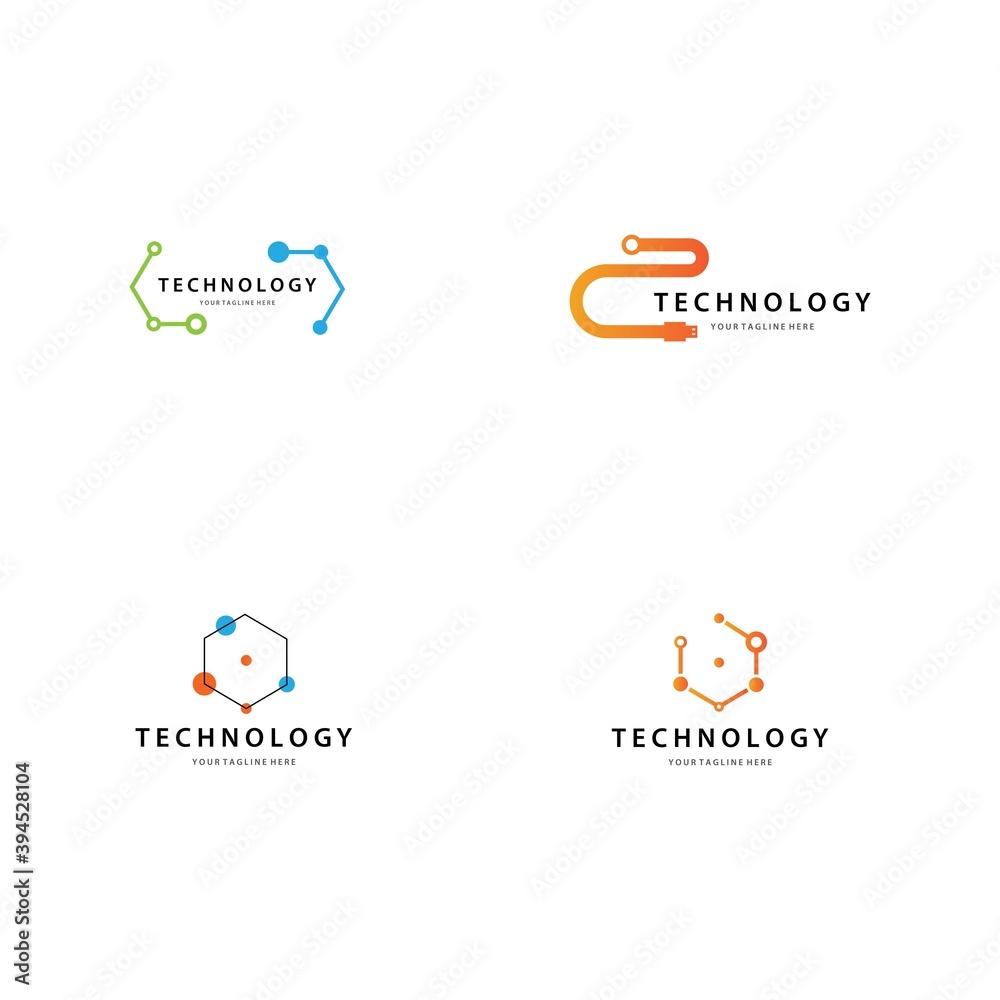 Technology logo template Technology logo template