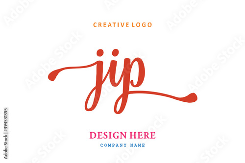 JIP lettering logo is simple, easy to understand and authoritative photo